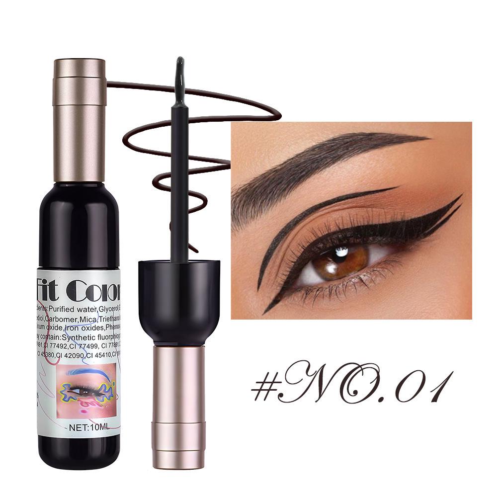 

Fit Colors Red Wine Bottle Eyeliner - Smudge-Resistant, Vibrant, Perfect for Festivals, Halloween, and Stage Makeup. 10ml