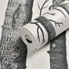Birch Tree Peel and Stick Wallpaper Black White Self Adhesive Wallpaper Removable Contact Paper for Bedroom Living Room Decor