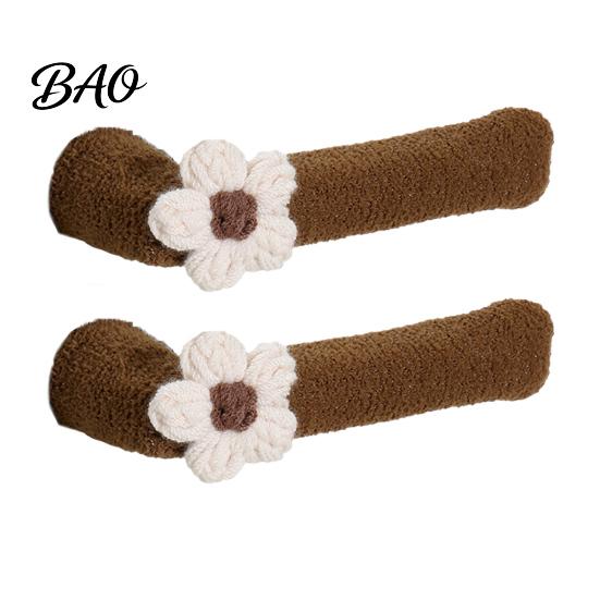 Bedroom Door Lever Sleeve 2/4Pcs Flower Handle Cover, Anti-collision Knob Protector, Anti-Static Decorative Cover Anti-Freeze for Home Office Set