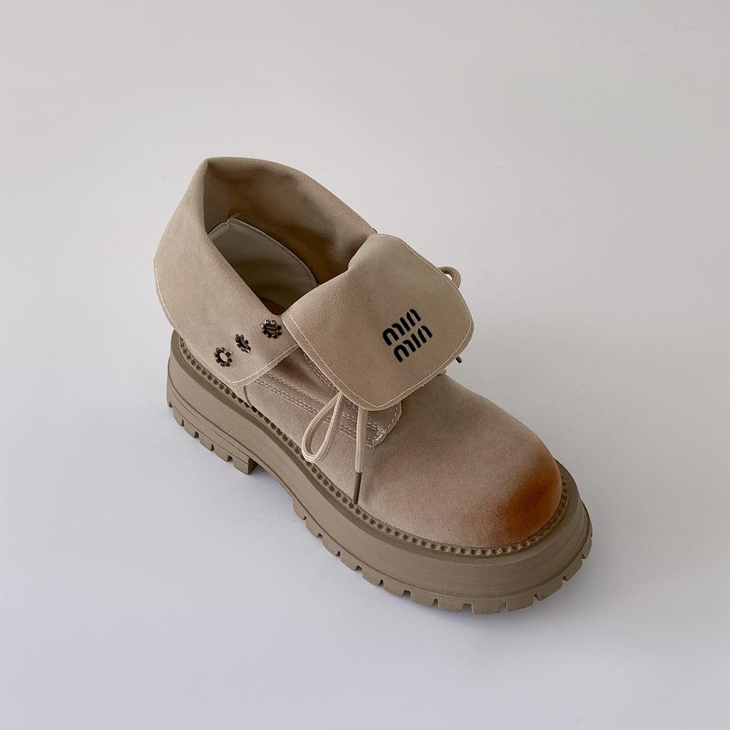 Queen Fan Retro British Style Thick-soled Martin Boots Women's 2025 New Summer Thin Skinny Height Boots