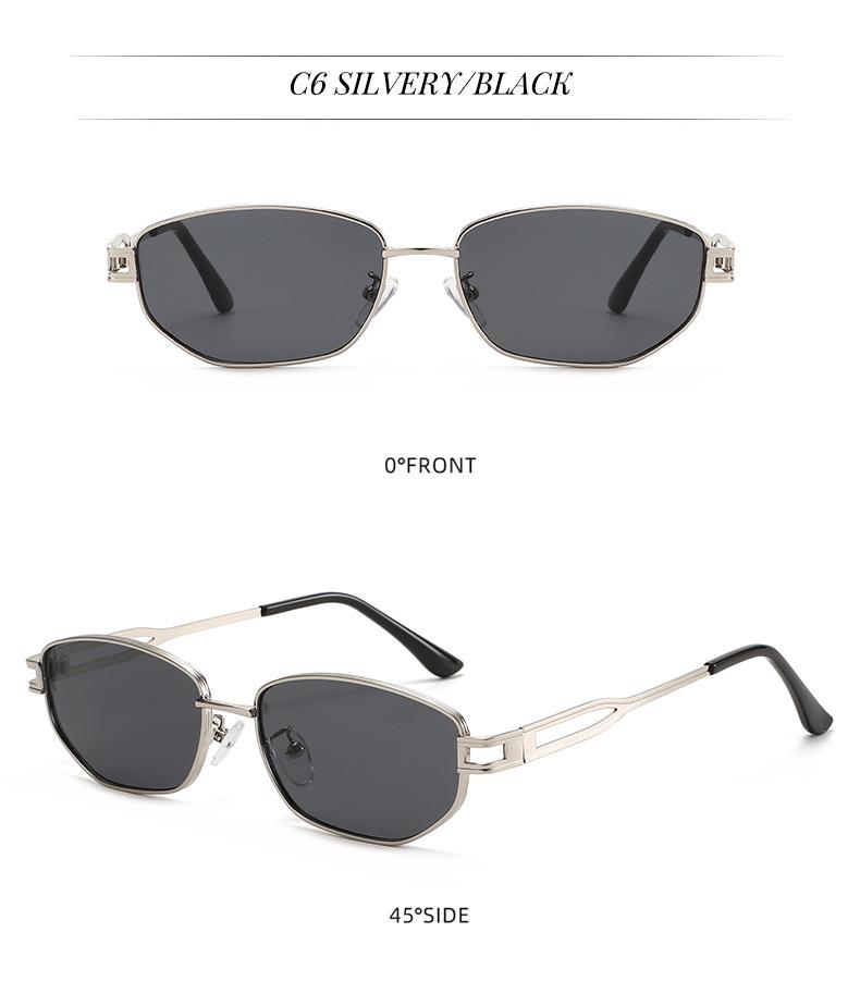 Retro Polygonal Metal Sunglasses: European & American Style, Small Frame, UV Protection, Fashion Streetwear