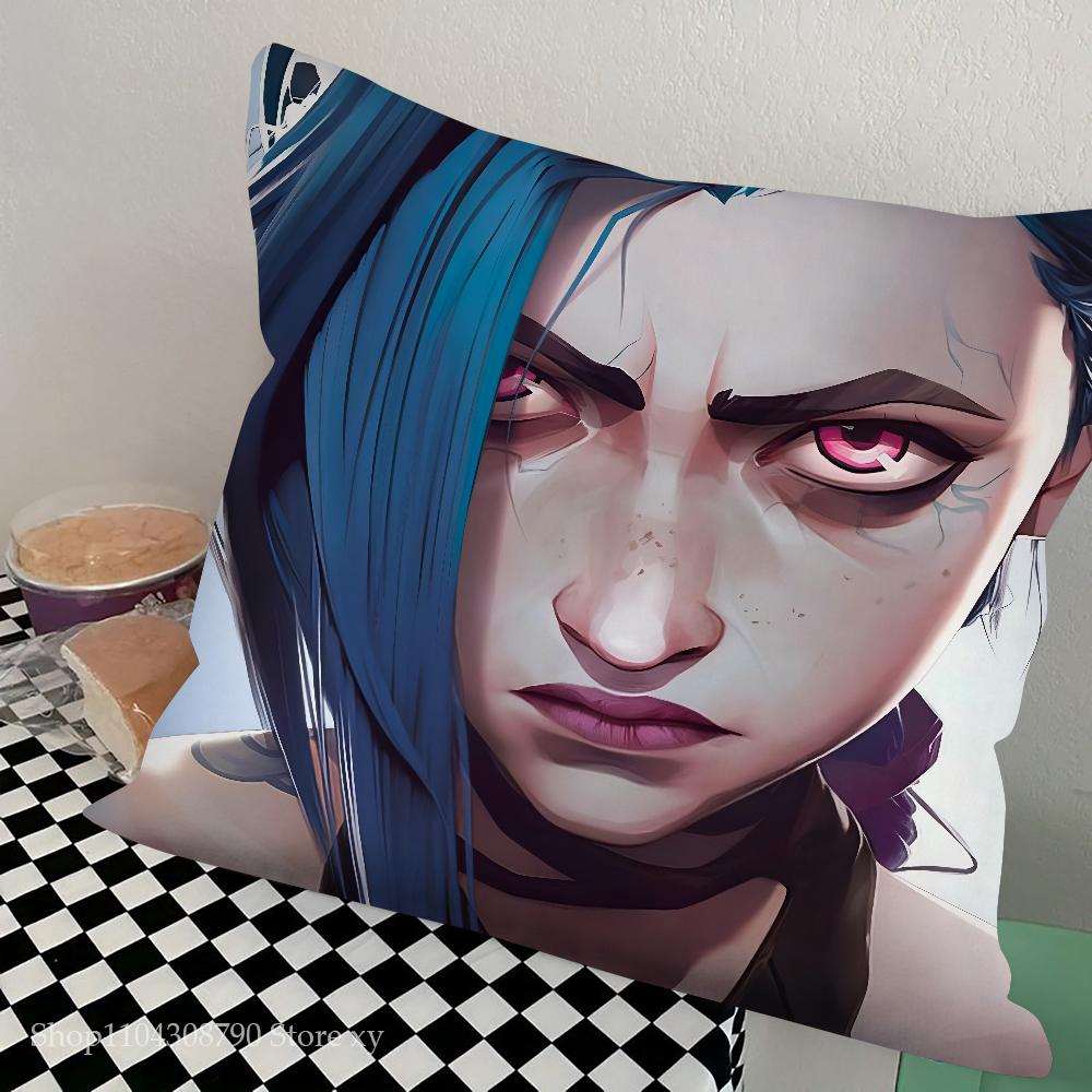 1Pc Cartoon A-Arcane 2 Vi J-Jinx Ekko Pillow Bedroom Sofa Leisure Comfort Cushion Car Living Room Home Decoration