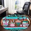 1pc Nurse Print Carpet for Office Non Slip, Round Carpet, Soft & Comfortable, Carpet for Office, Lightweight Round Floor Mat