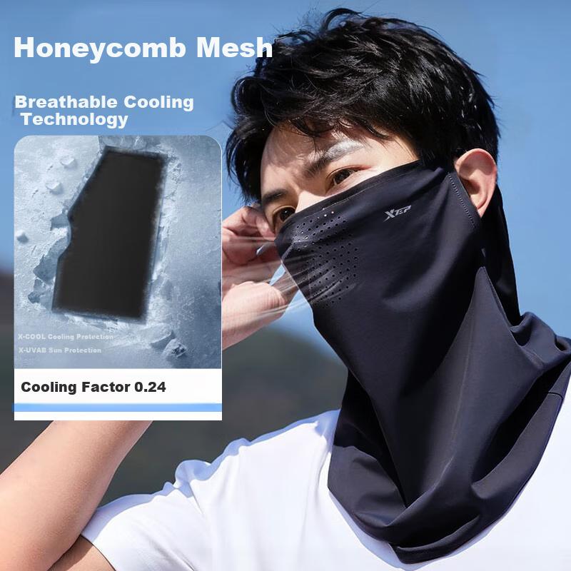 Sun Protection Face Mask, Outdoor Cycling Ice Silk Neck Gaiter Face Covering Magic Headband Windproof Dust-Proof Mask Fishing Equipment