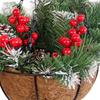 Artificial Pre-lit Gift Ornaments Multipurpose Xmas Flower Basket with White LED Lights for Indoor Outdoor Decoration