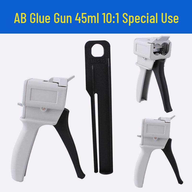 AB Glue Gun 1:1, 2:1, 10:1 Dual Tube Epoxy Resin Glue DP420 with Manual Metal Top Buckle