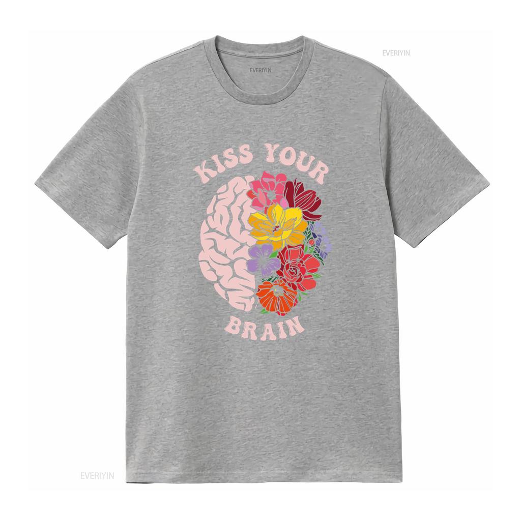 Kiss Your Brain T Shirt Teaching SPED Teacher Appreciation Mental Health Special Education vintage Washed Soft Breathable