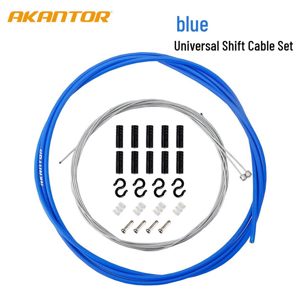 AKANTOR Bicycle Brake & Gear Shift Cable Set for Mountain, Road, or Folding Bikes
