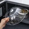 Microwave Food Splash Proof Cover Plate Transparent Cover with Handle Household Oven Heating Cover Cooking Utensils Accessories