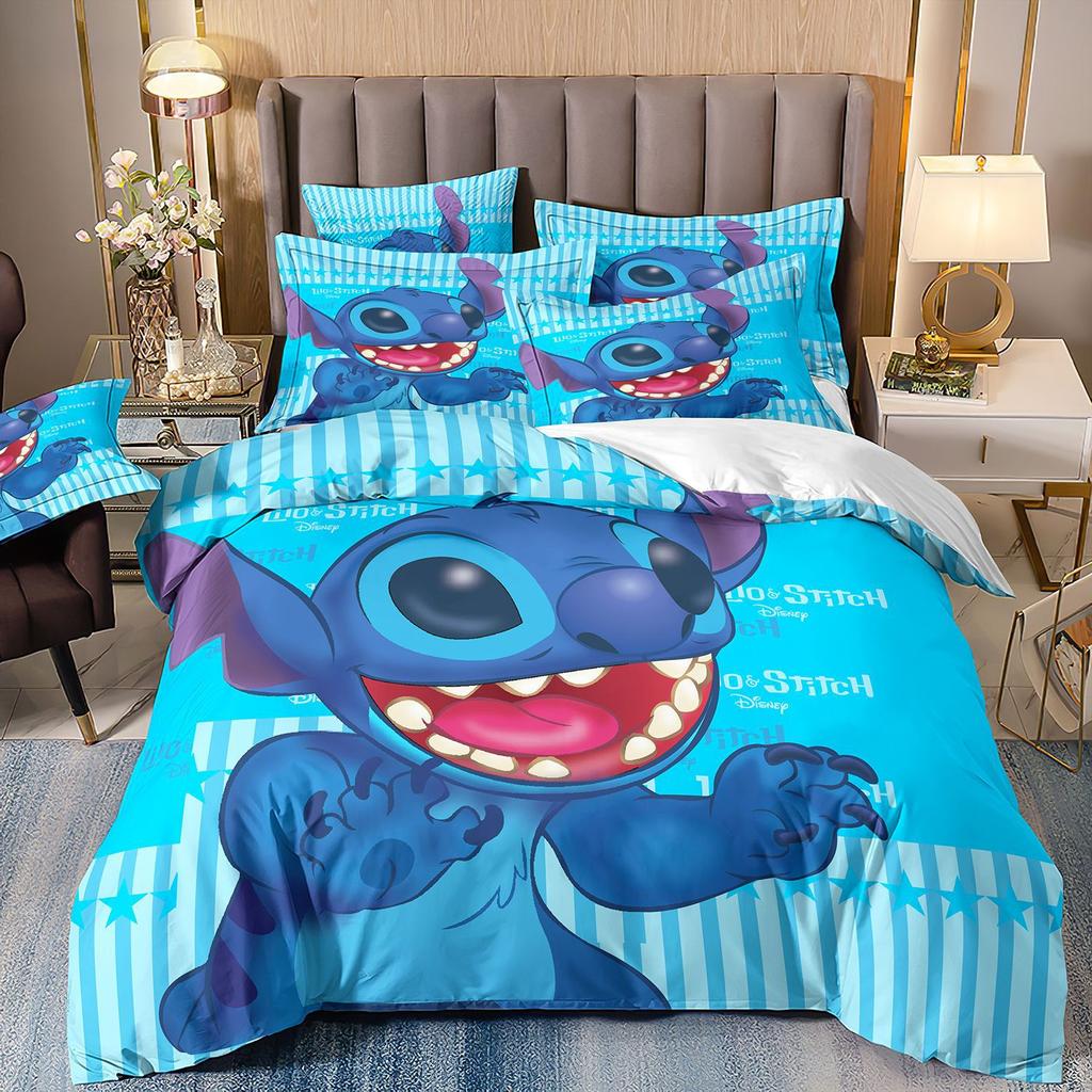 Digital Printing Three-Piece Cute Cartoon Quilt Cover 3D Bed Kit