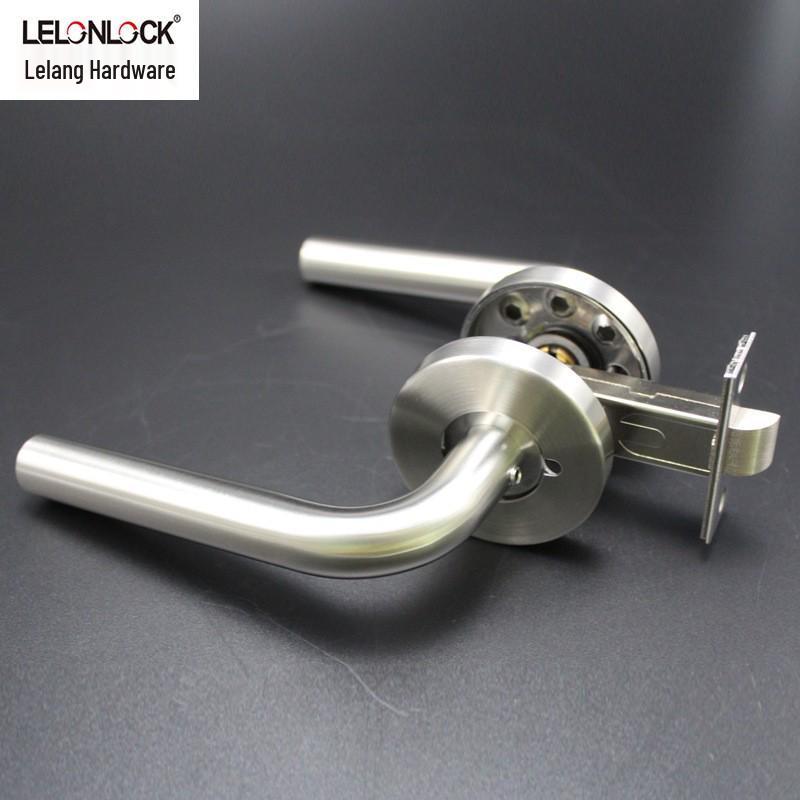 American-Style Stainless Steel Keyless Bathroom Lever Lock with Brake