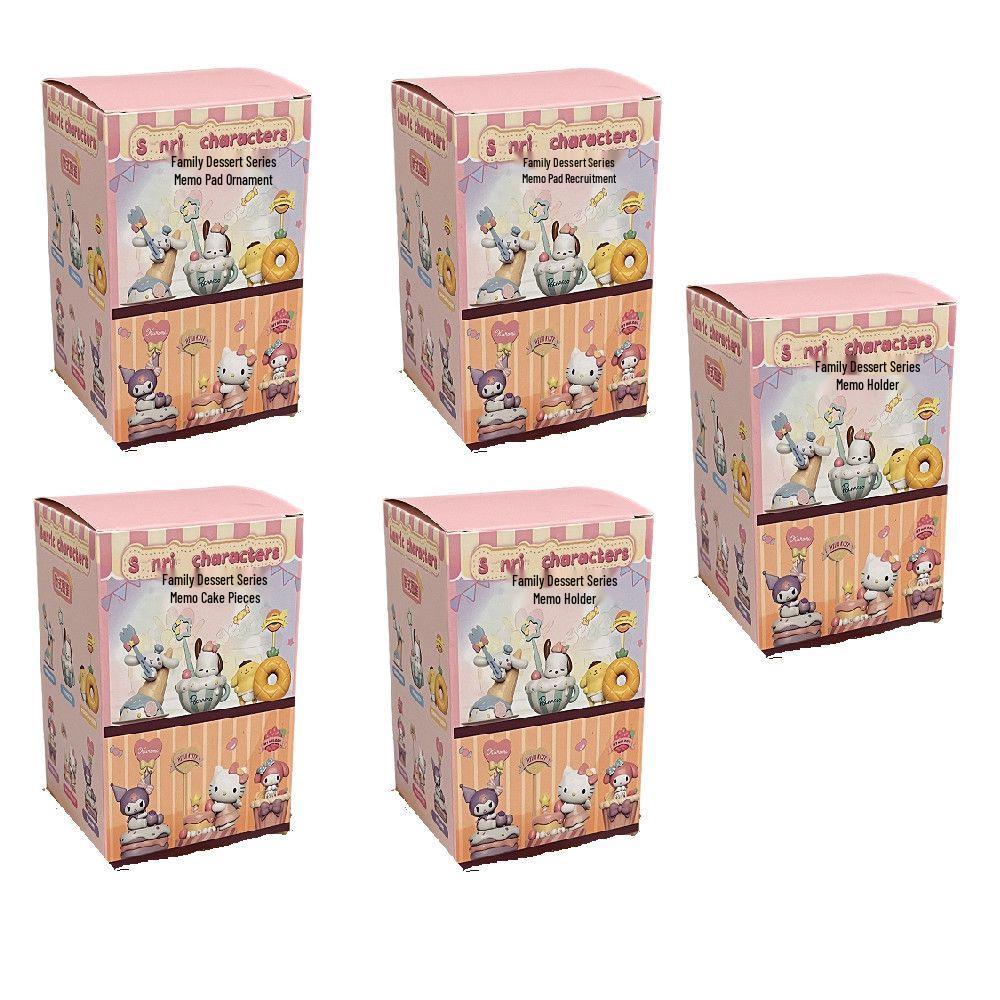 Sanrio Dessert Memo Series: Kuromi, My Melody, Cinnamoroll Desktop Figurines.