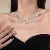 Luxury Rainbow Zircon Clavicle Necklace - Candy-Colored Crystal Heart Design