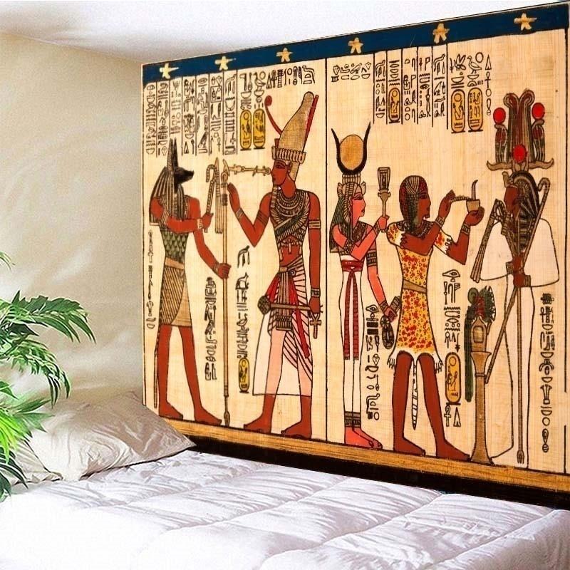 Classic Ancient Egypt Mural Art Tapestry Bohemian Decoration Yoga Mat Living Room Bedroom Tapestry