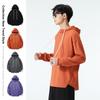Fashion brand autumn hoodie men's new American street fashion open casual loose solid color matching hoodie