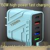 150W Gallium Nitride Multi-Port Fast Charger for Apple, Android, Huawei