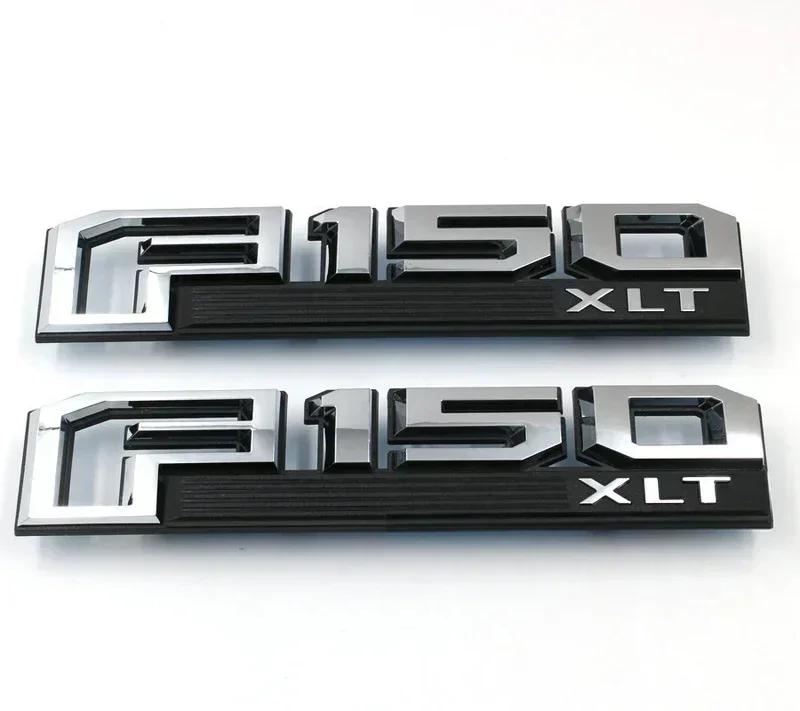 2PCS For Ford F150 F-150 Raptor XLT LARIAT LIMITED PLATINUM Logo  ABS Car Sticker Emblem Accessories Auto Decal Badge Styling