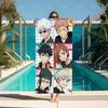 J-Jujutsu K-Kaisen Characters Beach Towel, Quick Dry Anime Bath Towel, Soft Absorbent Towel for Swimming Camping