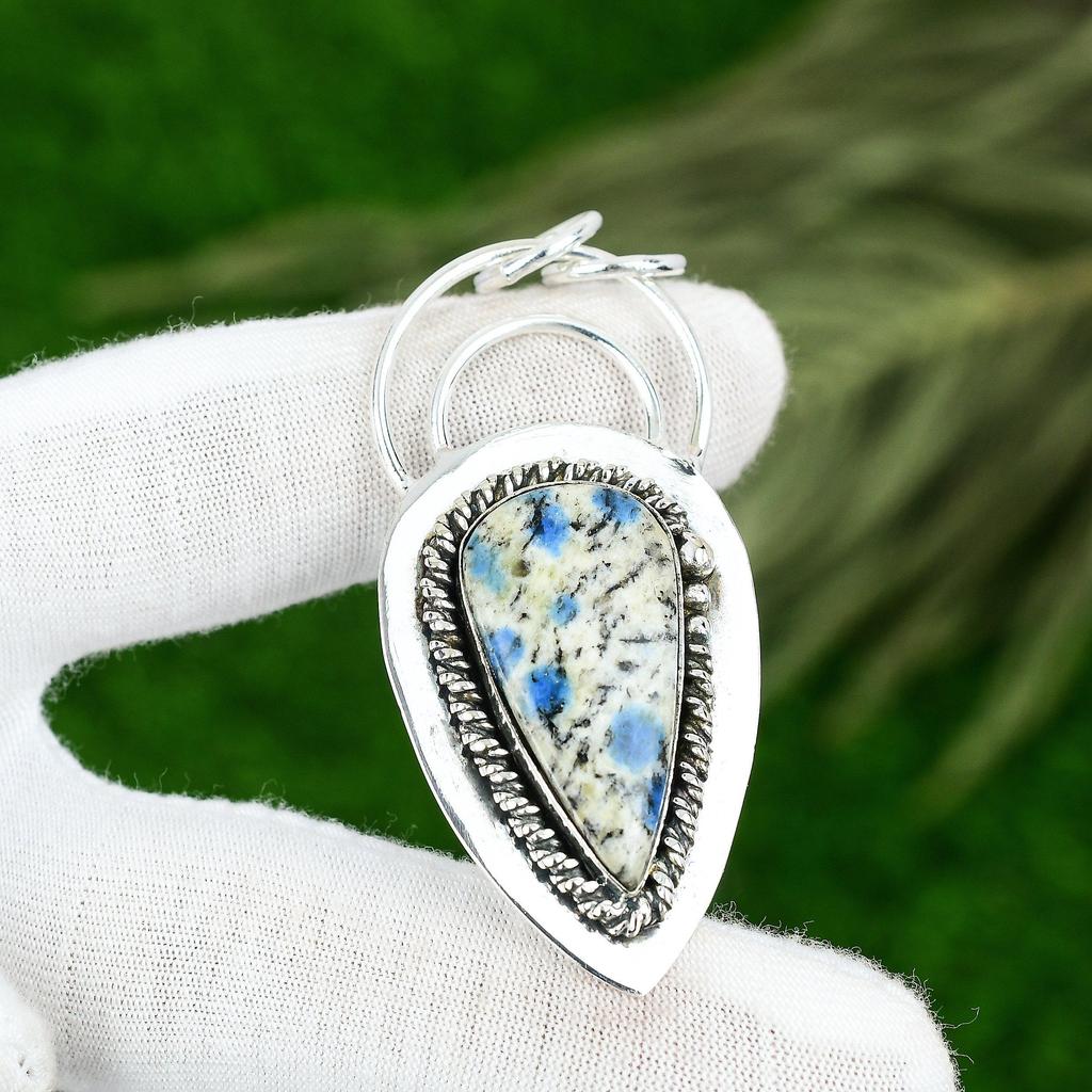 Mothers day Deal 925 Silver Pear K2 Jasper Stone Engagement Daughter New Pendant