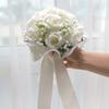 Artificial Silk Flowers Romantic Wedding Bouquets Exquisite White Rose Bouquet  Valentine's Day