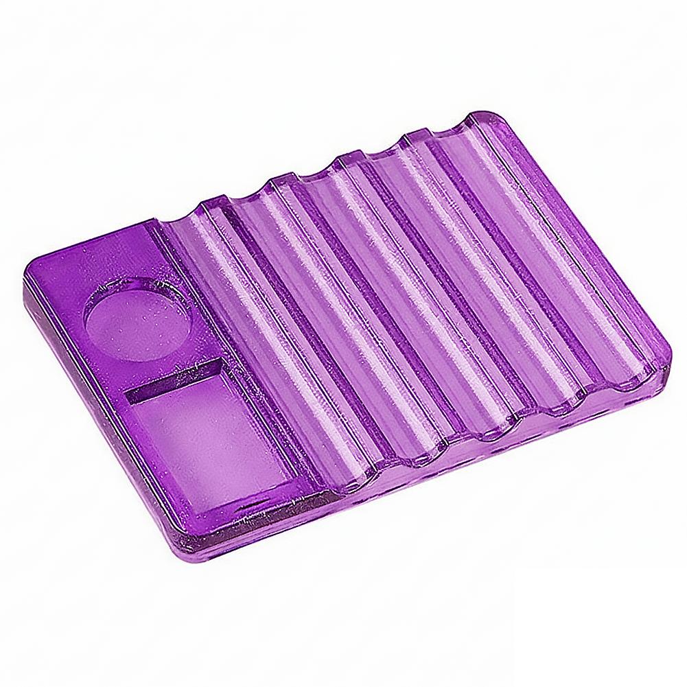 Acrylic Nail Art Brush Holder 1pc 5-Compartment Stand With Mixing Palette Tool Organizer For UV Gel Pen Display Manicure