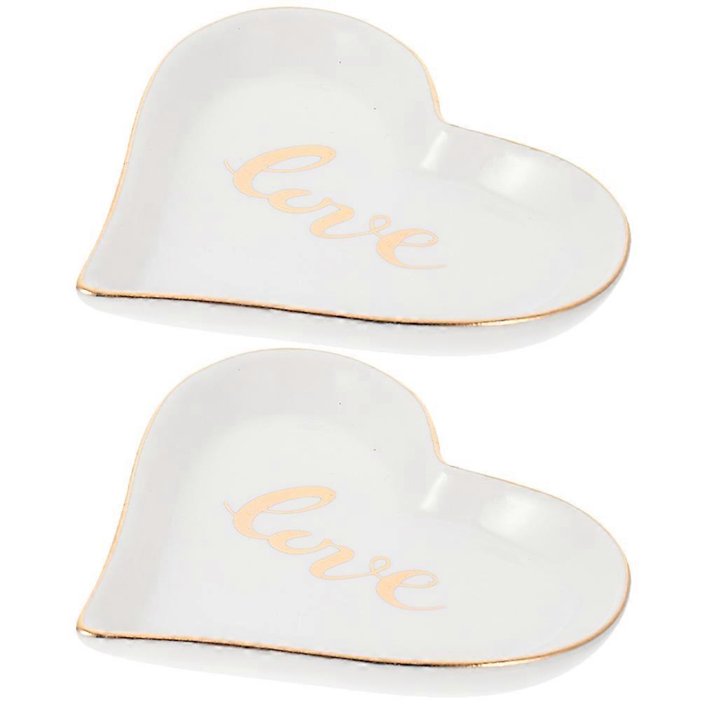 Handcrafted Ceramic Jewelry Plates with Heart Shape for Practical Use and Style