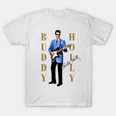 Buddy Holly Krátký rukáv Bavlna Tričko Unisex Tričko Všechny velikosti S až 5XL Unisex Tričko
