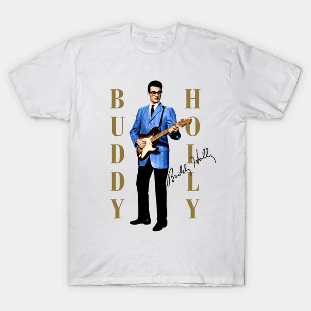 Buddy Holly Short Sleeve Cotton T- Shirt Unisex Tee All Size S to 5XL Unisex T-Shirt XXXXL