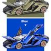 1/18 Lamborghini SIAN Lightning FKP37 Supercar Alloy Diecast Model Hight Simulation Sound Light Toy Holiday Gifts for Children Collection