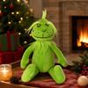 Green Christmas Plush Stuffed Animal - Soft Furry Holiday Doll for Festive Decorations or Gift Giving