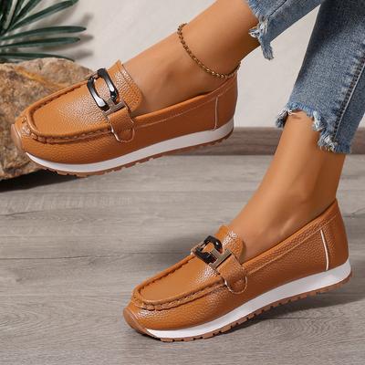 Fashion Women Casual Shoes Slip-on Loafers Female New Spring Autumn Flat Soft Leather Casual Shoes Woman Big Size Outdoor Sneakers Women