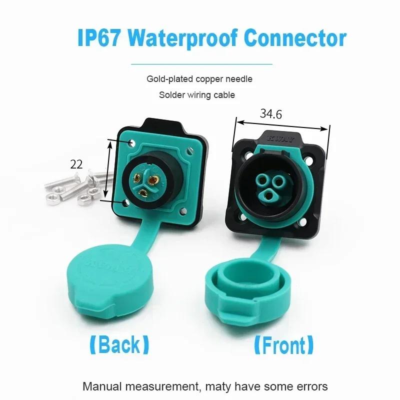KWAY K20 M20 2 3 4 5 7 9 12 Pin Waterproof IP68 Connector Electro Mechanical Screen UAV Panel Aviation Female Plug Male Socket