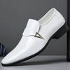 Leather Shoes for Men 2025 New Patent Leather Business Men Casual Shoes Slip on Party Dress Footwear Pointed Toe Loafers