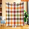 1pc 1pcs Plaid Throw Blanket Suitable for All Seasons, Soft Flannel Bedspread with Multicolor Bedspread, Machine Washable Cozy Bedding for Couch, Sofa