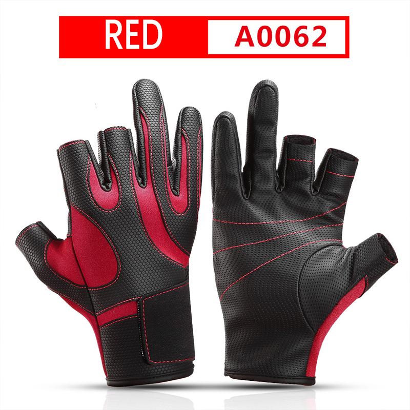 Autumn and Winter Outdoor Riding Fishing Open Three Finger Fishing Gloves Men's and Women's Non-slip Sports Bicycle Riding Glove