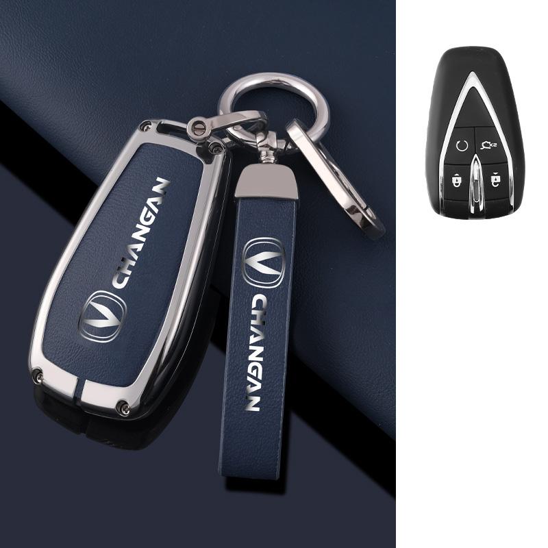 Auto Zinc Alloy Key Fob Cover Case Housing Remote Fit For Changan Unit Unik Cs35Plus Cs55 Plus Cs75 Plus Oshan X7 X5 Automotive Key Ring Auto