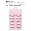 Yousheng 5 Pairs False Eyelash 3D Effect Extension Short Handmade Stems Makeup Natural Thick Soft Lashes for Girl