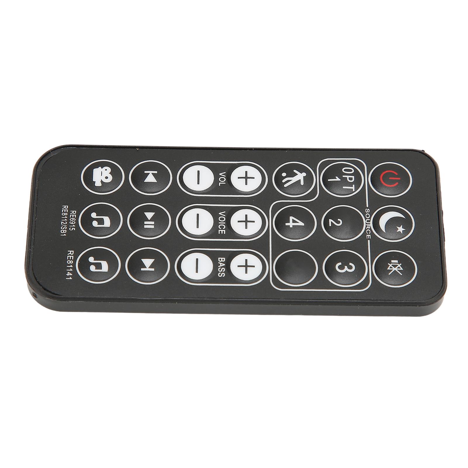 

RE6915 Сменный пульт дистанционного управления, совместимый с системой Polk Soundbar RE6915 1 RE8114 1 RE8112 1