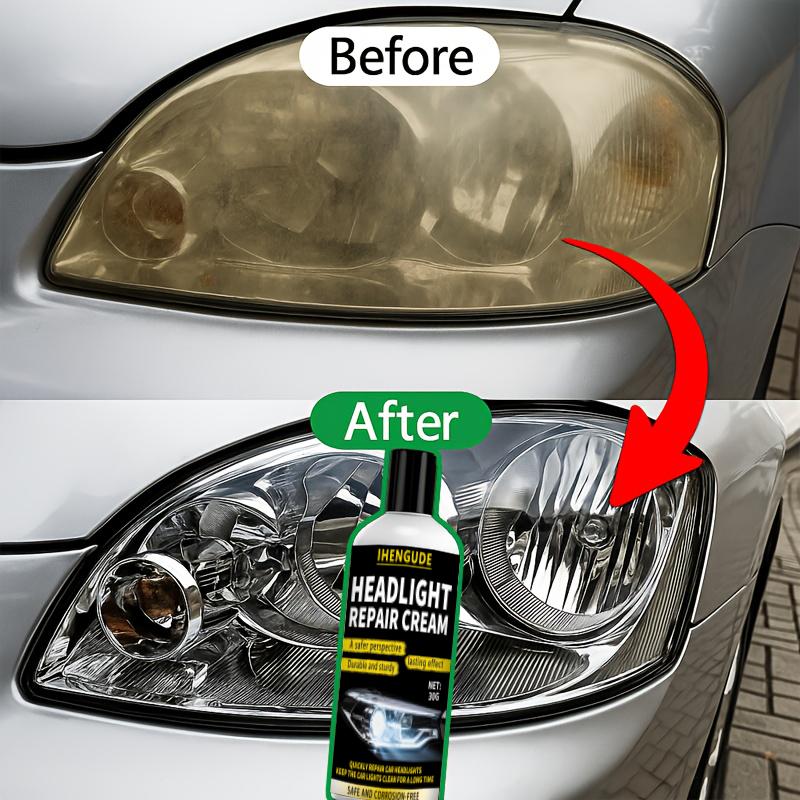 Professional Headlight Repair Agent - Improves Yellowing, Oxidation, and Fogging - Polishing Agent for Lenses, Creating Clearer and Brighter Head