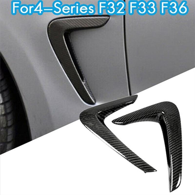 For BMW 4 Series(F32/F33 F36) Real Carbon Fiber Fender Trim Side Body Air Vent Cover 418/420 425/428 430/435 440 2014-