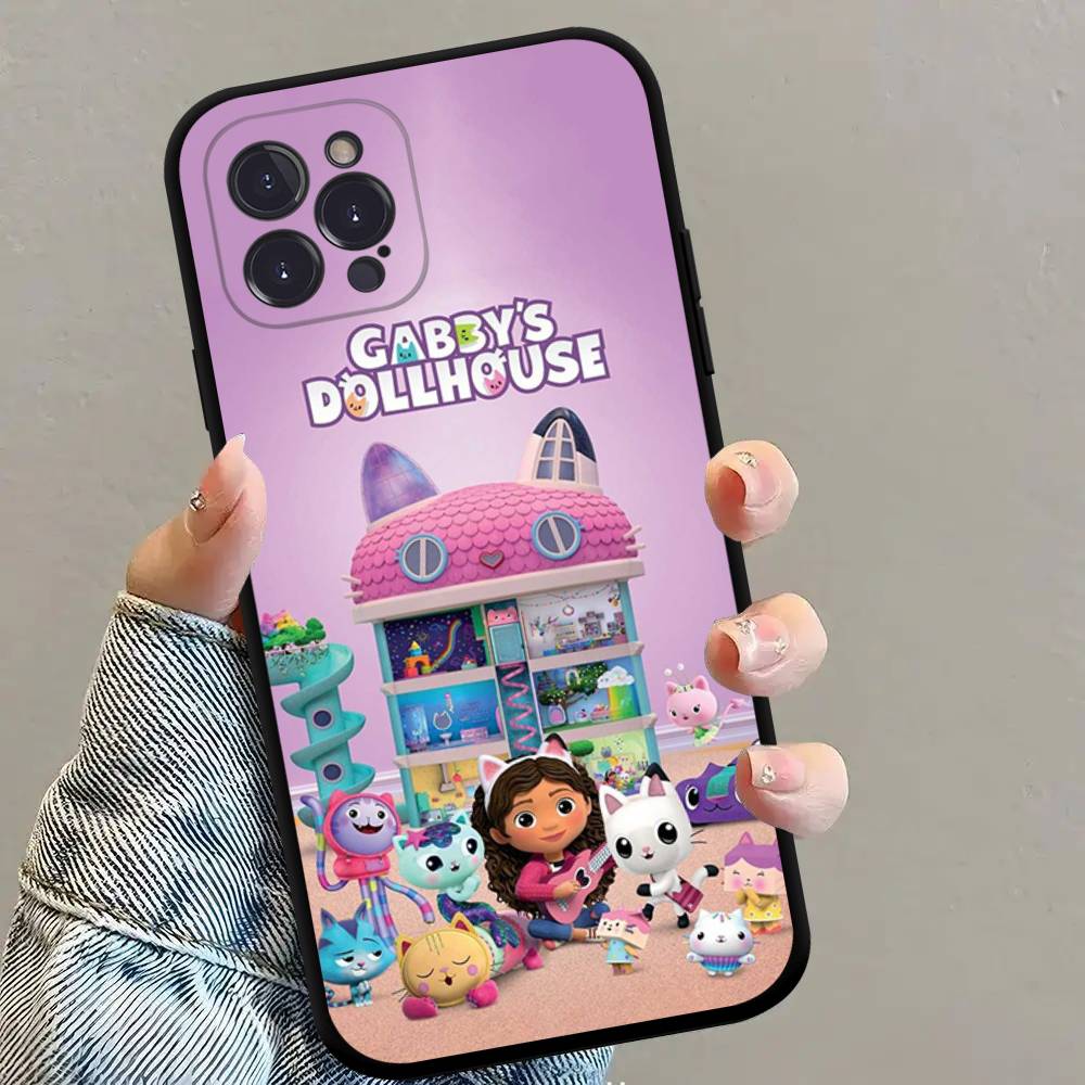 Cute G-Gabbys D-Dollhouse Black Silicone Matte Phone Case For iphone 17 Air 16 15 14 13 12 11 Pro Max Plus Back Cover TPU