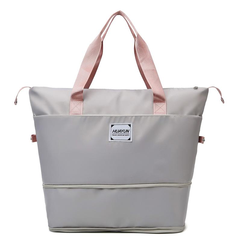 Large capacity portable sports fitness bag dry and wet separation yoga bag short business trip foldable travel bag luggage bag