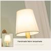 American style minimalist bedroom wall lamp fabric all copper Nordic luxury bedside hotel living room office ceramic wall lamp
