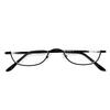 Neue modische Halbmond-Lesebrille mit Metallfederbügeln - Halbrand, praktisch, trendiges Design für ältere Menschen
