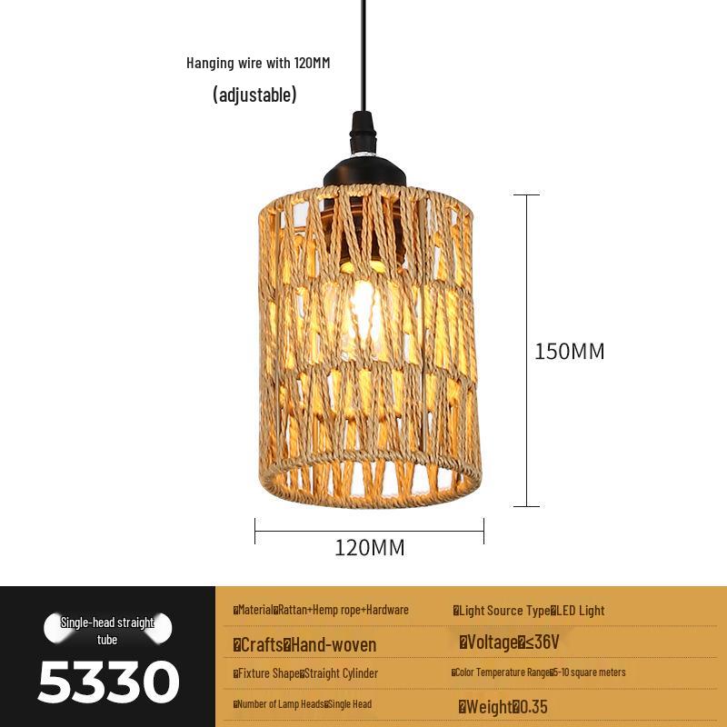 Japanese Bamboo Lantern: Retro Woven Pendant Light for Tea Room or Restaurant