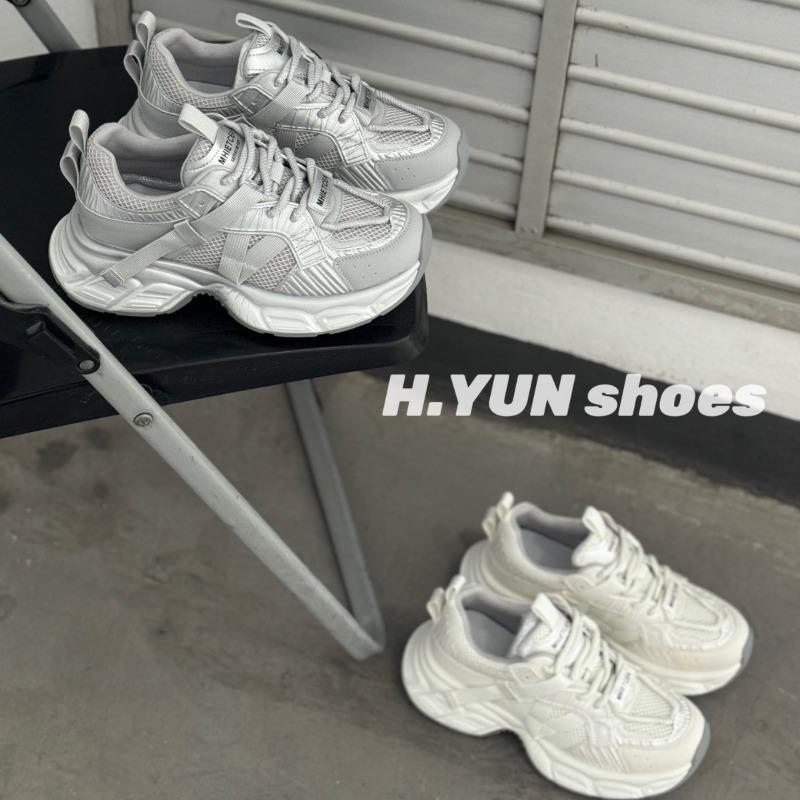 Leather Dad Shoes Women's Spring New Mesh Breathable and Versatile Comfortable Thick-soled Ultra-light-soled Sports and Leisure Shoes