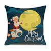 Christmas Pillow Cover Christmas Pillow Linen Cartoon Print Holiday Home Bed Cushion Cover
