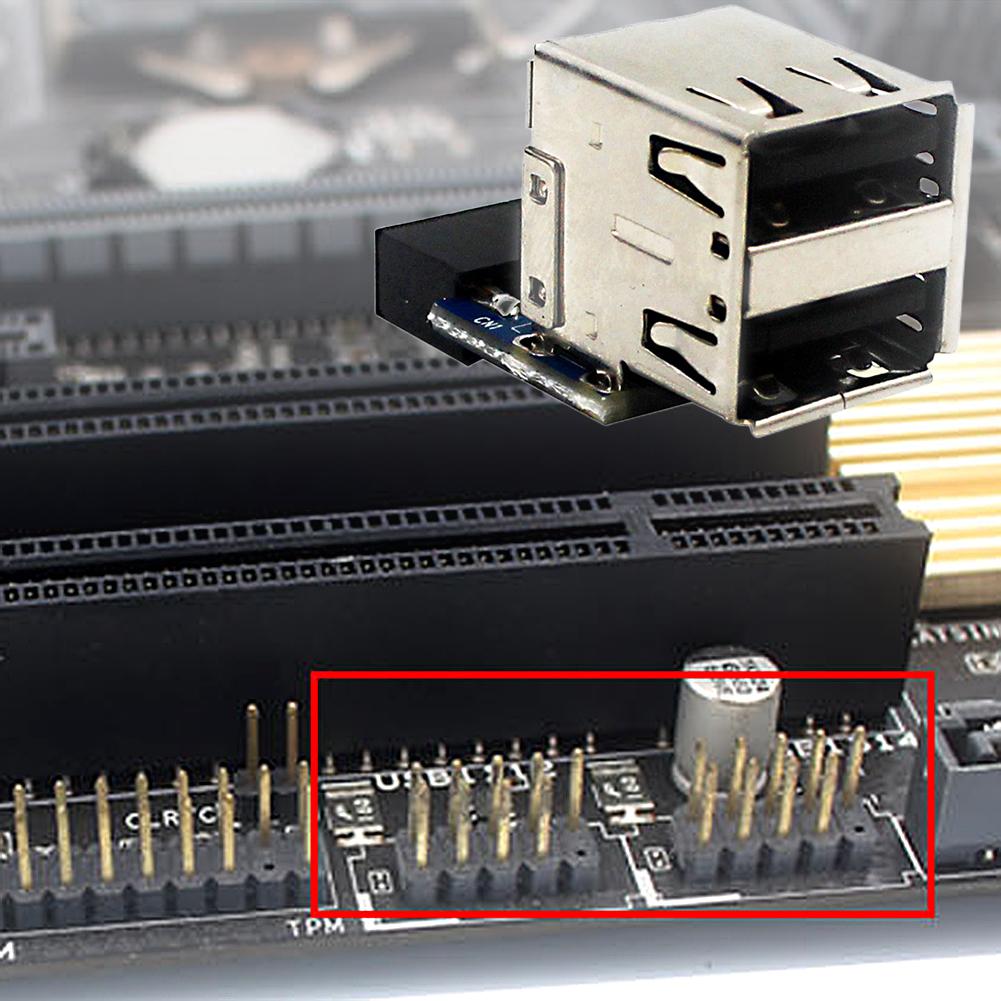 Connector Compatibility Desktop Converter USB2.0 9Pin/10P Computer Motherboard Header Adapter Desktop Motherboard Accessories
