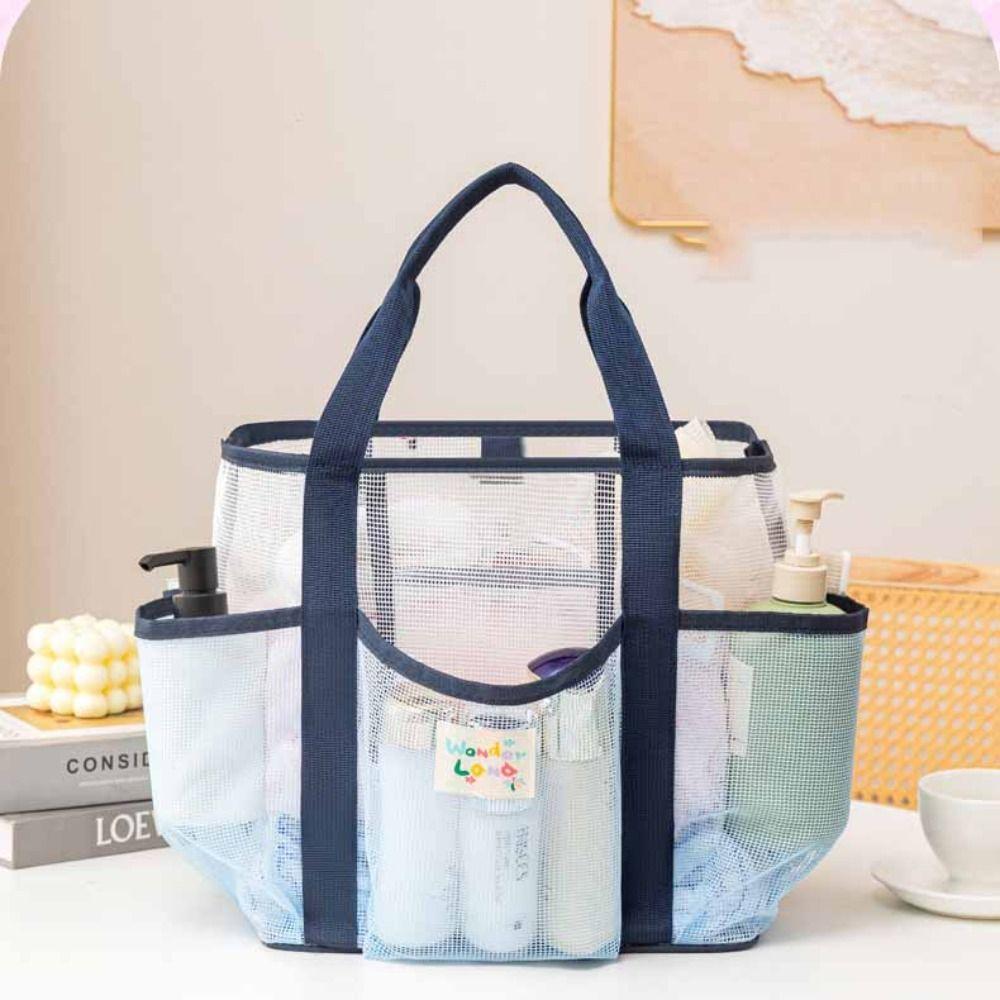 Handbag Mesh Toiletry Bag Fresh Color Hanging Shower Organizer Clothes Storage Bag  Cosmetic Bag
