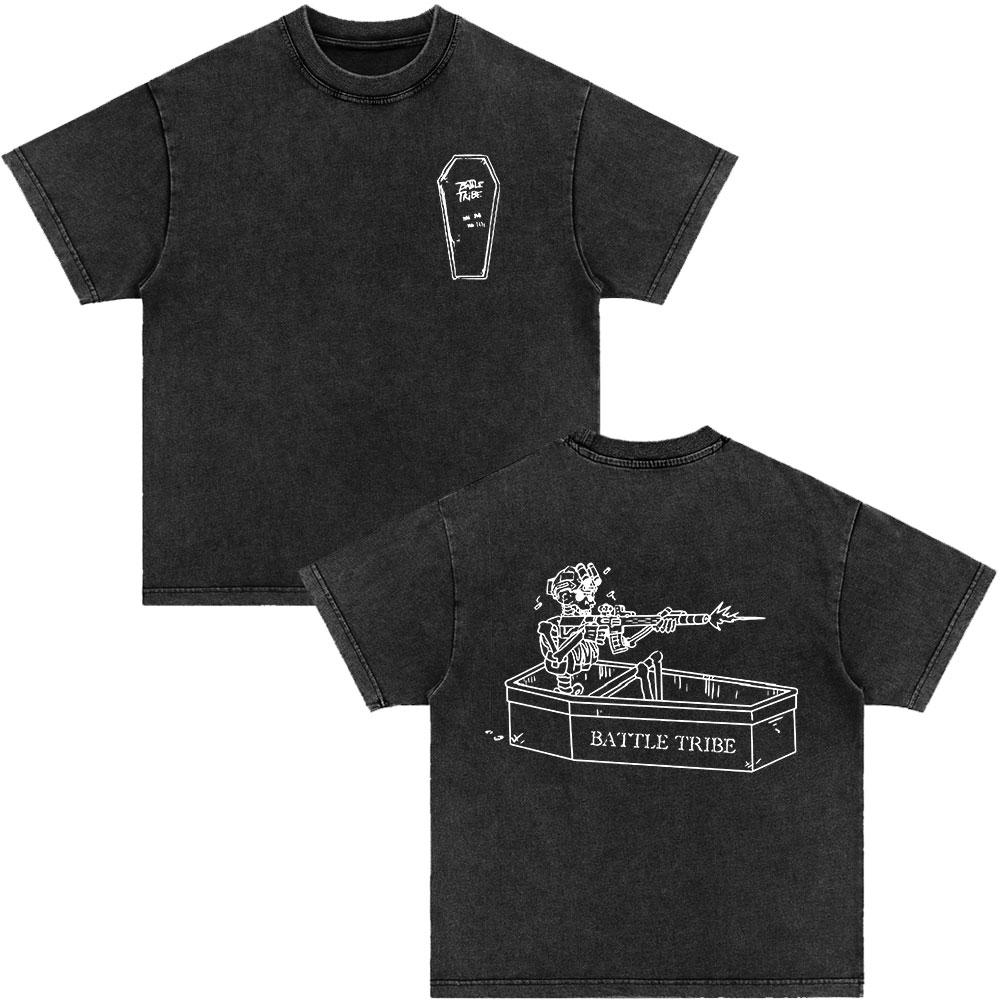 

Forward Observations Group Vintage Washed T-shirt Men Women Fashion Hip Hop T-Shirts Death Skeleton Satan Punk Gothic T Shirts XL